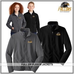 Falcons Fleece Embroidered Logo Full Zip Jacket Falcons Fleece Embroidered Logo Full Zip Jacket
