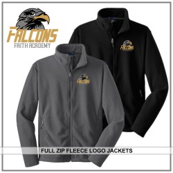 Falcons Fleece Embroidered Logo Full Zip Jacket Falcons Fleece Embroidered Logo Full Zip Jacket